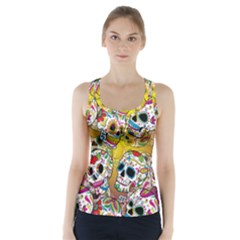 Sugar Skulls Racer Back Sports Top by ExtraGoodSauce