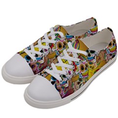 Sugar Skulls Women s Low Top Canvas Sneakers by ExtraGoodSauce