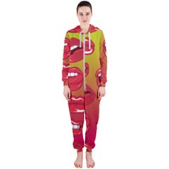 Hot Lips Hooded Jumpsuit (ladies)  by ExtraGoodSauce