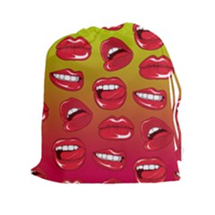 Hot Lips Drawstring Pouch (2xl) by ExtraGoodSauce