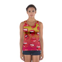 Hot Lips Sport Tank Top  by ExtraGoodSauce