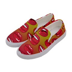 Hot Lips Women s Canvas Slip Ons by ExtraGoodSauce