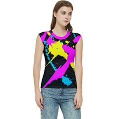 Splatter Splatter Women s Raglan Cap Sleeve Tee by ExtraGoodSauce