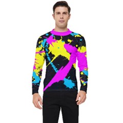 Splatter Splatter Men s Long Sleeve Rash Guard by ExtraGoodSauce