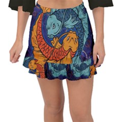 Koi Fish Fishtail Mini Chiffon Skirt by ExtraGoodSauce