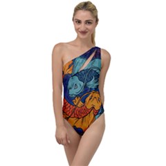 Koi Fish To One Side Swimsuit by ExtraGoodSauce