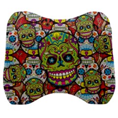 Sugar Skulls Velour Head Support Cushion by ExtraGoodSauce