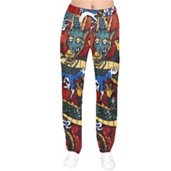 Dragon Women Velvet Drawstring Pants by ExtraGoodSauce