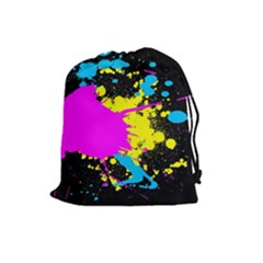 Splatter Splatter Drawstring Pouch (large) by ExtraGoodSauce