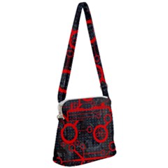 Tech - Red Zipper Messenger Bag