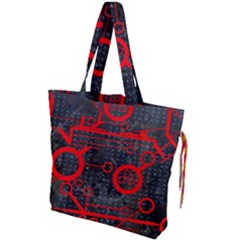 Tech - Red Drawstring Tote Bag by ExtraGoodSauce