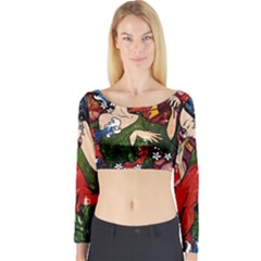 Geisha Geisha Long Sleeve Crop Top