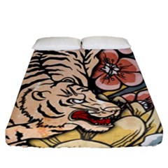 White Tiger Fitted Sheet (queen Size)