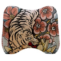 White Tiger Velour Head Support Cushion by ExtraGoodSauce