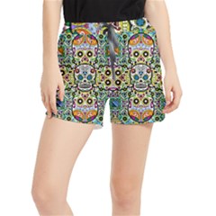 Sugar Skulls Pattern Runner Shorts by ExtraGoodSauce