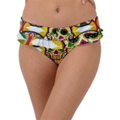 Sugar Skulls Frill Bikini Bottom