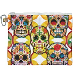 Sugar Skulls Canvas Cosmetic Bag (XXXL)