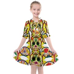 Sugar Skulls Kids  All Frills Chiffon Dress