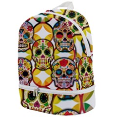 Sugar Skulls Zip Bottom Backpack by ExtraGoodSauce