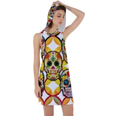 Sugar Skulls Racer Back Hoodie Dress by ExtraGoodSauce