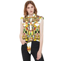 Sugar Skulls Frill Detail Shirt