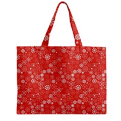 Christmas Snowflakes Zipper Mini Tote Bag