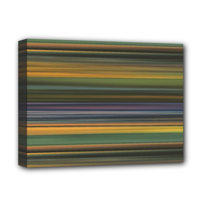 Multicolored Linear Abstract Print Deluxe Canvas 16  x 12  (Stretched) 