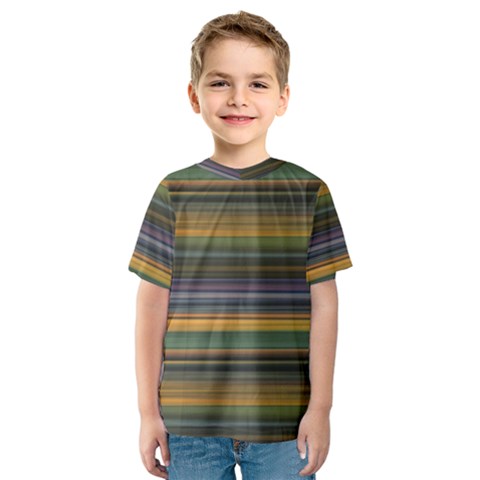 Multicolored Linear Abstract Print Kids  Sport Mesh Tee by dflcprintsclothing