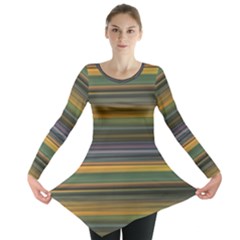 Multicolored Linear Abstract Print Long Sleeve Tunic  by dflcprintsclothing