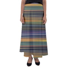 Multicolored Linear Abstract Print Flared Maxi Skirt by dflcprintsclothing