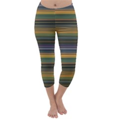 Multicolored Linear Abstract Print Capri Winter Leggings  by dflcprintsclothing