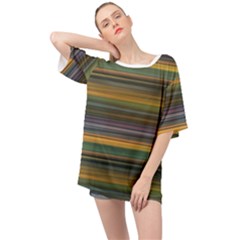 Multicolored Linear Abstract Print Oversized Chiffon Top by dflcprintsclothing