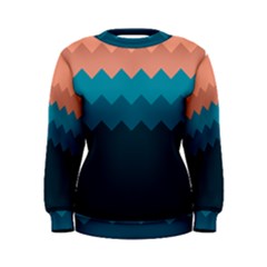 Flat Ocean Waves Palette Women s Sweatshirt by goljakoff