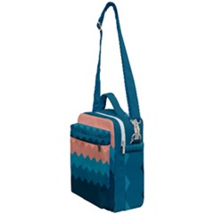 Flat Ocean Waves Palette Crossbody Day Bag