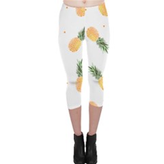 Pineapple Pattern Capri Leggings  by goljakoff