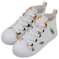 Pineapple Pattern Kids  Mid-top Canvas Sneakers by goljakoff