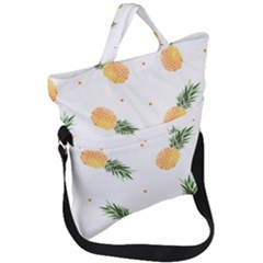 Pineapple Pattern Fold Over Handle Tote Bag by goljakoff