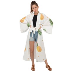 Pineapple Pattern Maxi Kimono by goljakoff