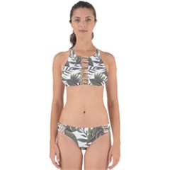 Green Leaves Perfectly Cut Out Bikini Set by goljakoff