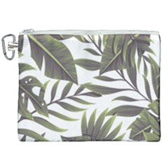 Green Leaves Canvas Cosmetic Bag (xxl) by goljakoff