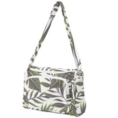 Green Leaves Front Pocket Crossbody Bag by goljakoff