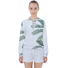 Banana Leaf Women s Tie Up Sweat by goljakoff