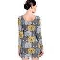 Cute Cat Pattern Long Sleeve Bodycon Dress View2