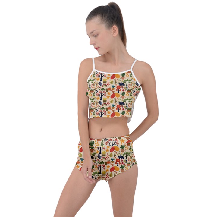 Garden Of Love Summer Cropped Co-Ord Set