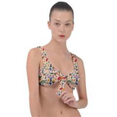 Garden Of Love Front Tie Bikini Top by designsbymallika