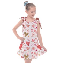 Beautiful Hearts Pattern Cute Cakes Valentine Kids  Tie Up Tunic Dress by designsbymallika