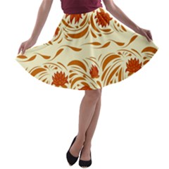 Ornamental Flowers A-line Skater Skirt by Eskimos