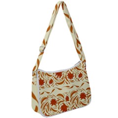 Ornamental Flowers Zip Up Shoulder Bag by Eskimos