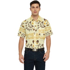 Decorative flowers Men s Short Sleeve Pocket Shirt 