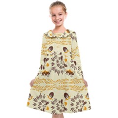 Decorative flowers Kids  Midi Sailor Dress